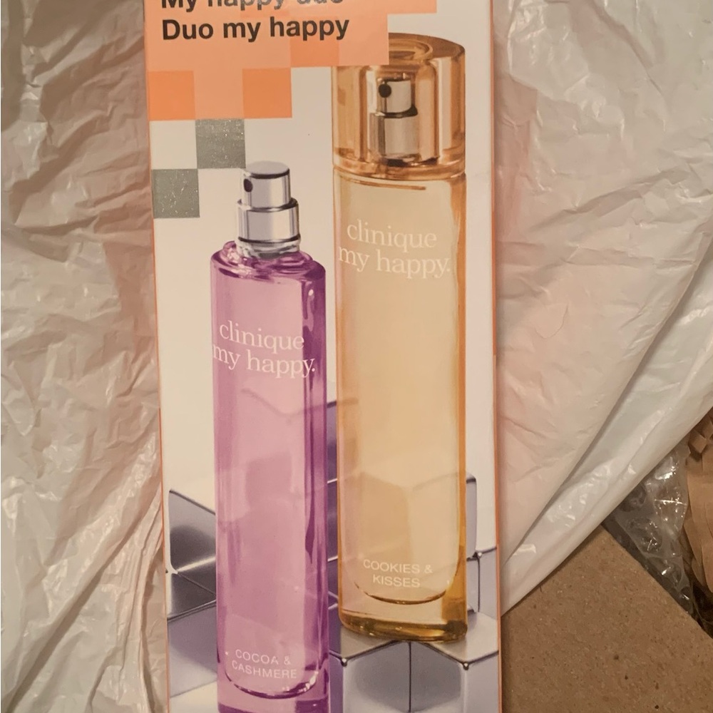 New Clinique My Happy Duo in Vibrant Orange Packaging perfume